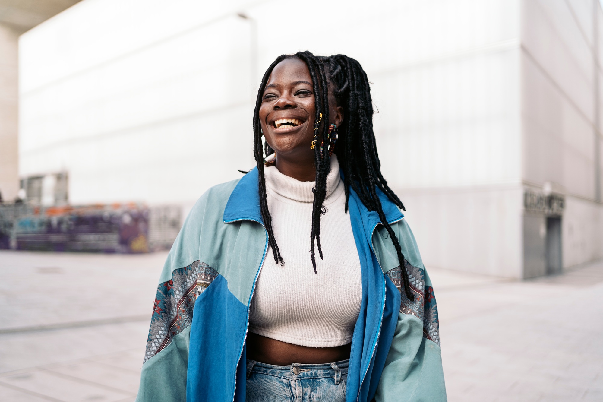 Cheerful African Woman Portrait